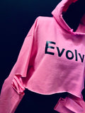 “Evolve” cropped Hoodie.